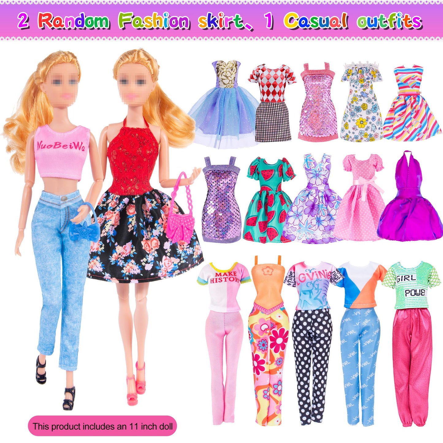 ebuddy 11.5-inch Doll Closet Playset – 101 Pcs with Wardrobe, Shoes Rack & 12 Looks