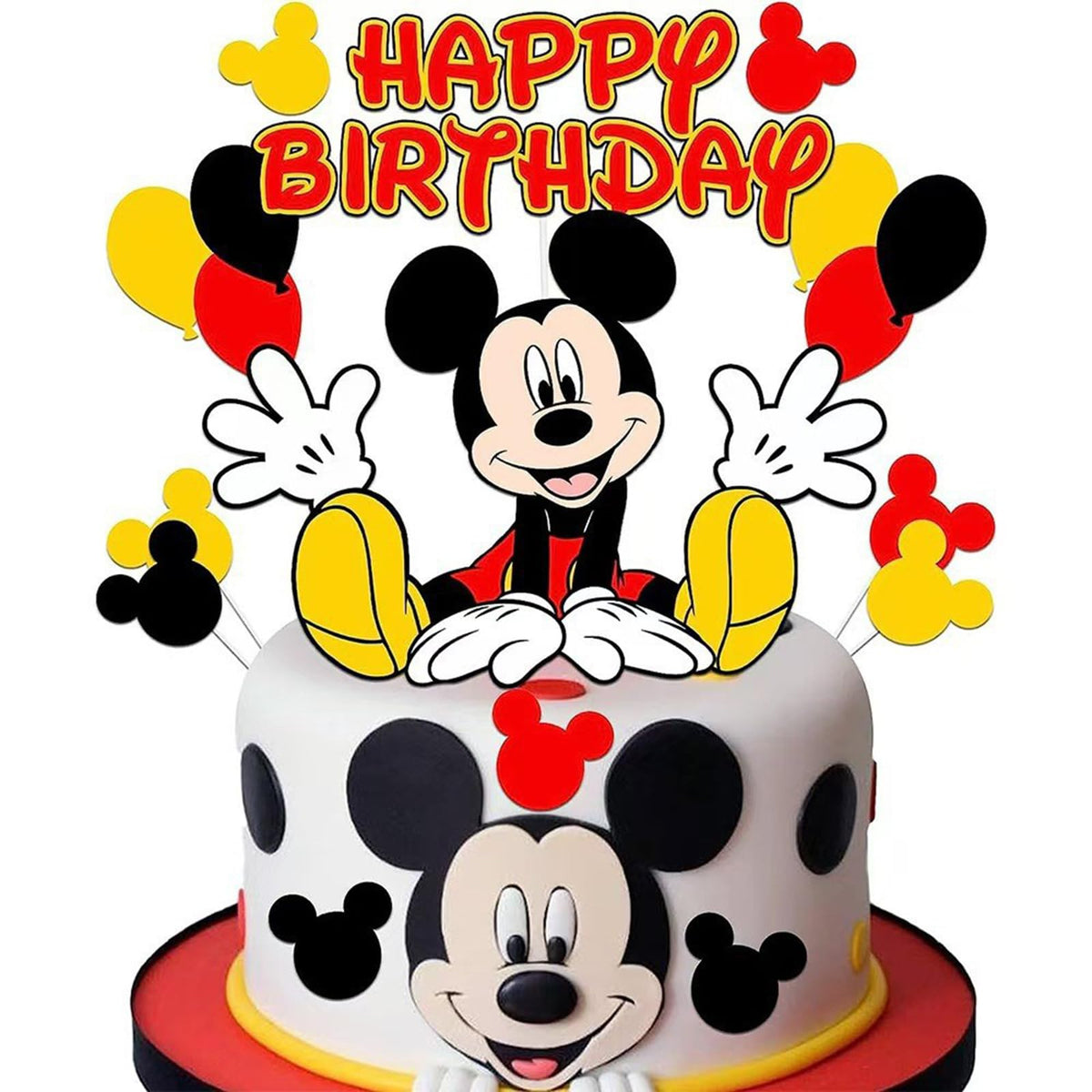 EBWHOLE Birthday Cake Toppers - Cute Mouse Decorations for Cakes & Cupcakes