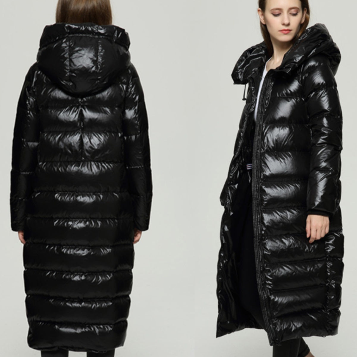 Cocoon-style White Duck Down Insulated Coat
