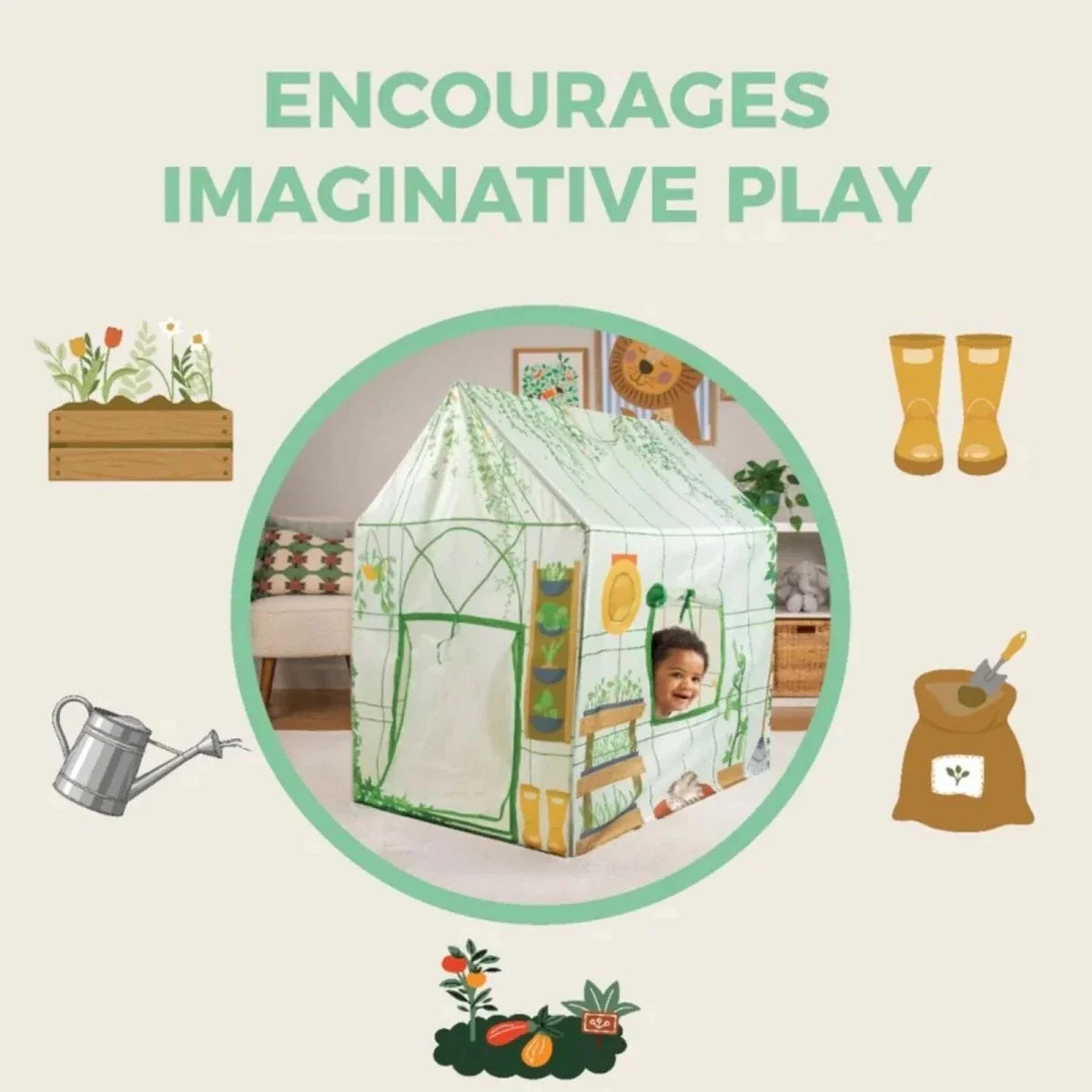 Mookie Activo Pop-Up Tent - Greenhouse