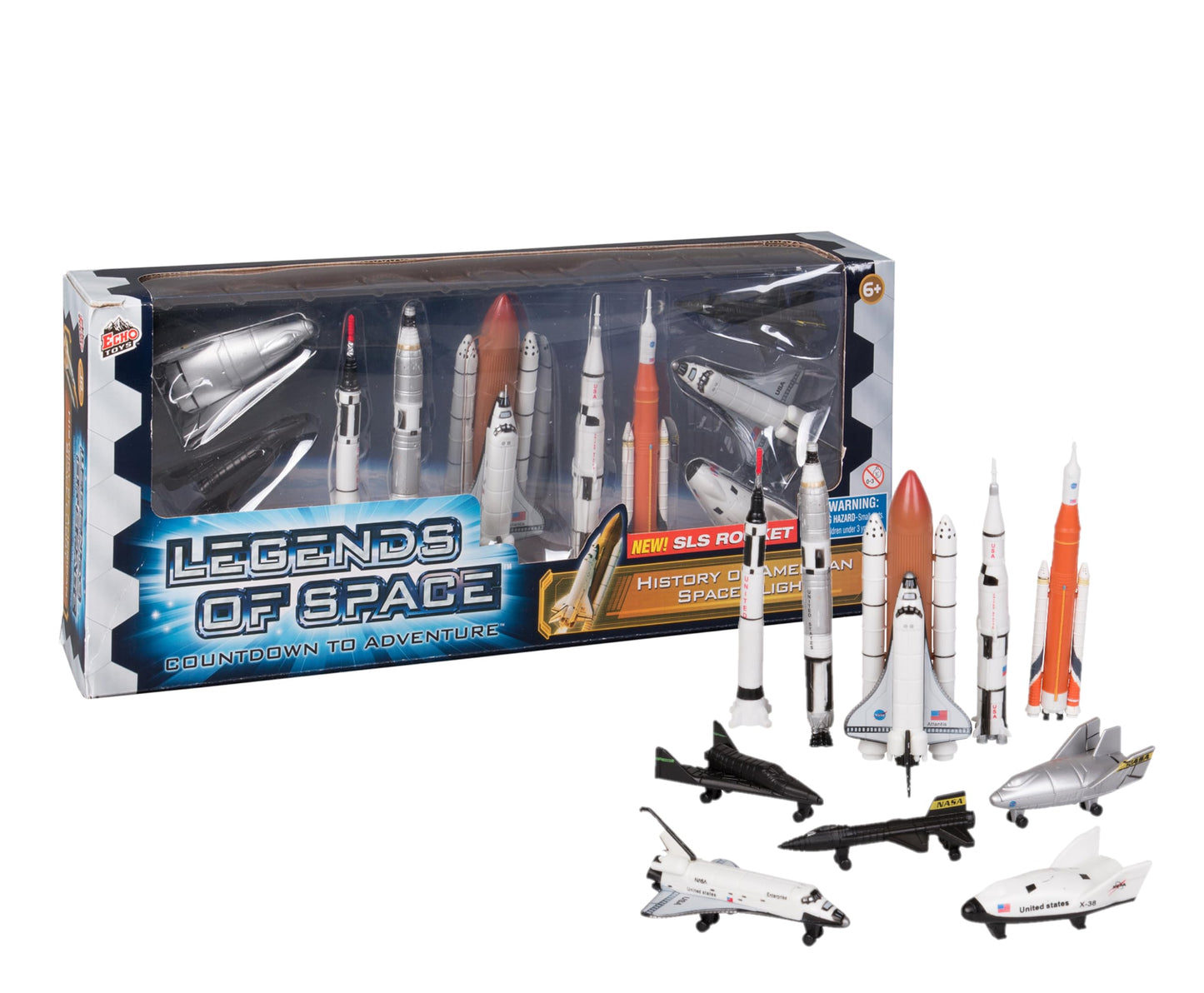 Legends of Space: Countdown to Adventure – 10-Piece Space Flight Set | Echo Toys