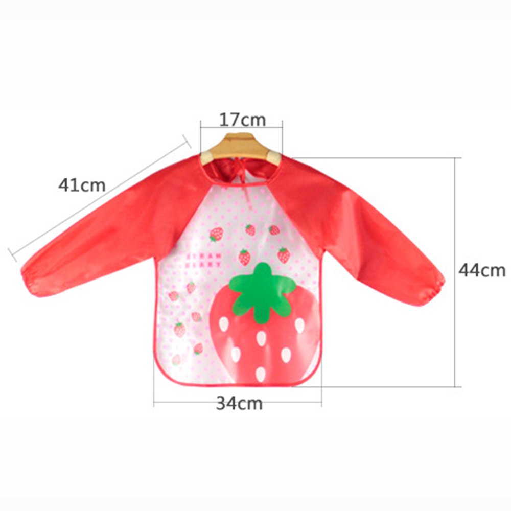 EchoDone 4 Pack Waterproof Kids Art Smocks – Long Sleeve Painting Aprons for Ages 1-4