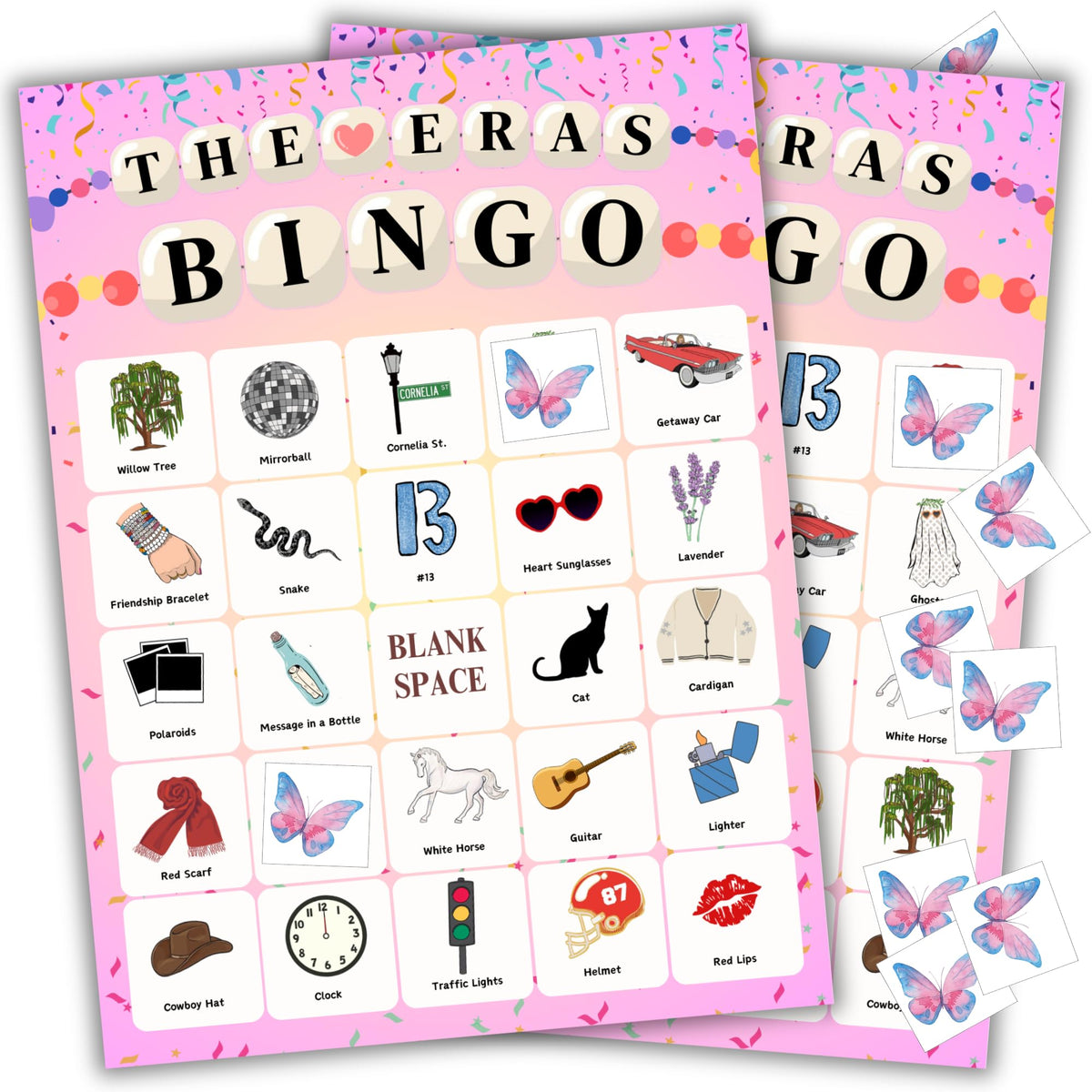 Echoglimmer Bingo Taylor Birthday Games – 24-Player Party Favors & Decorations
