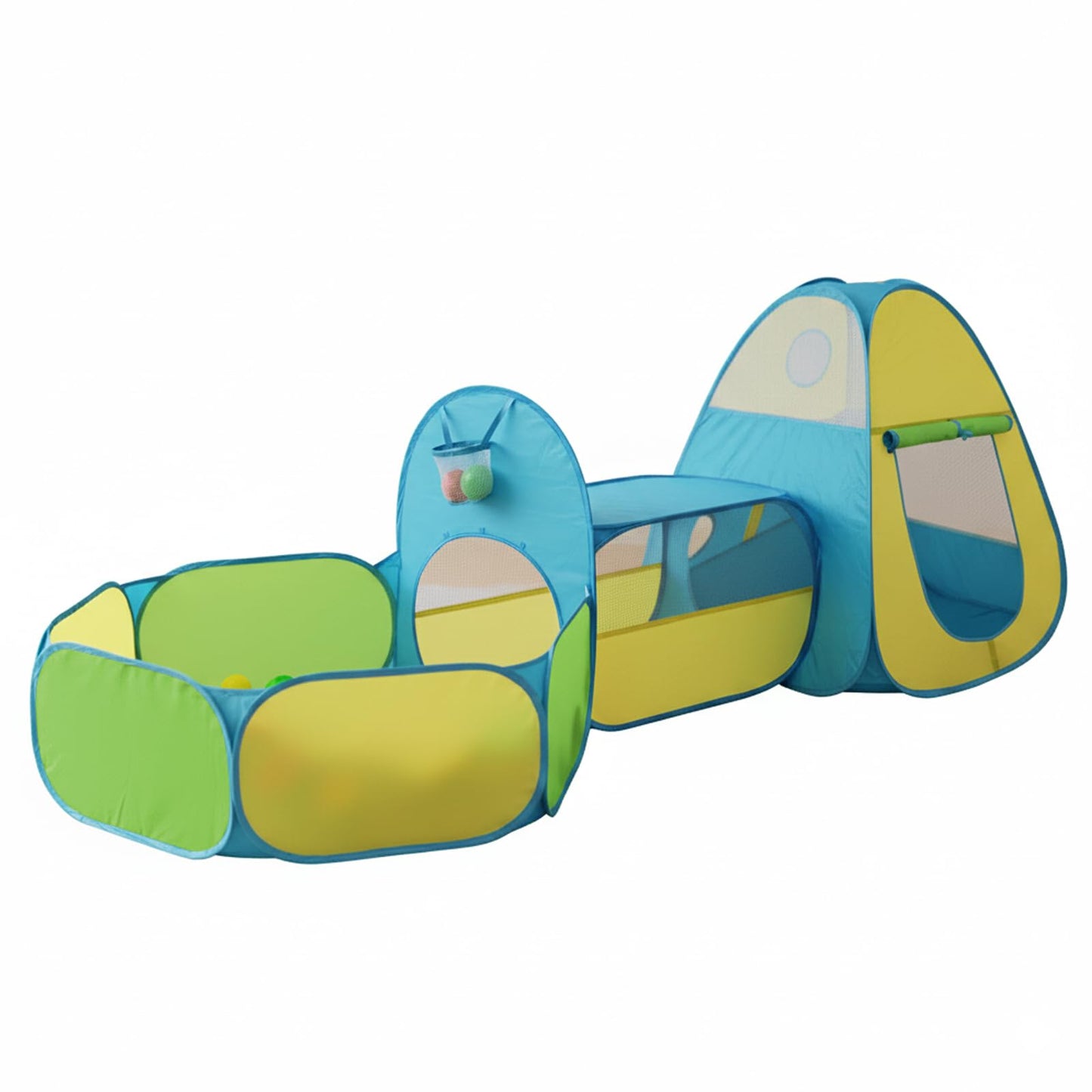 Eclathex 3-in-1 Kids Play Tent with Tunnel & Ball Pit | Pop-Up Indoor/Outdoor Playhouse