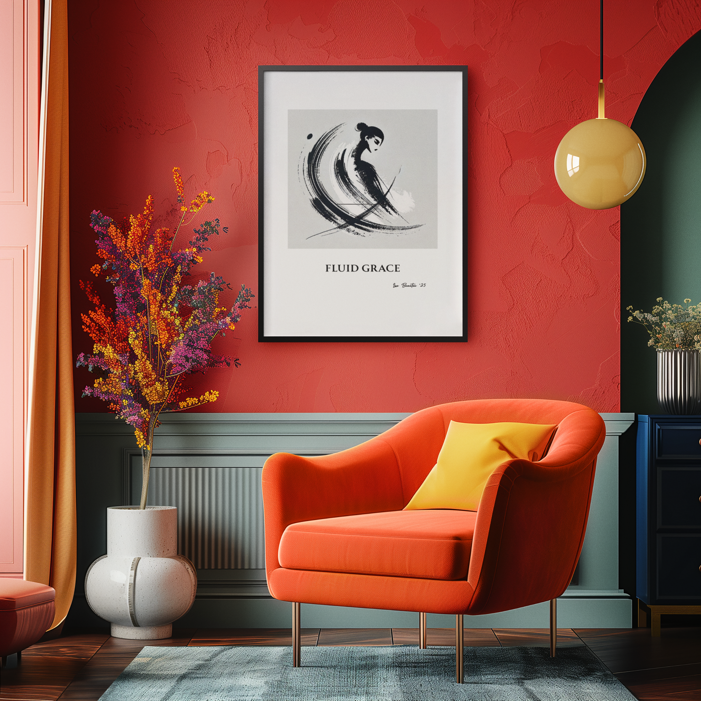 Minimalist Ink Brush Wall Art Print