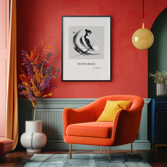 Minimalist Ink Brush Wall Art Print