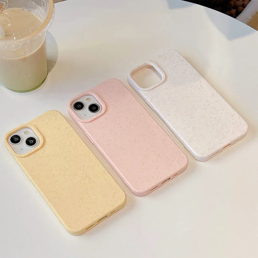 Eco Wheat Straw Phone Case – Soft Silicone Biodegradable Cover