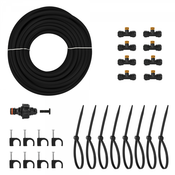 Garden Water Mist Kit, Black/Orange, 15m