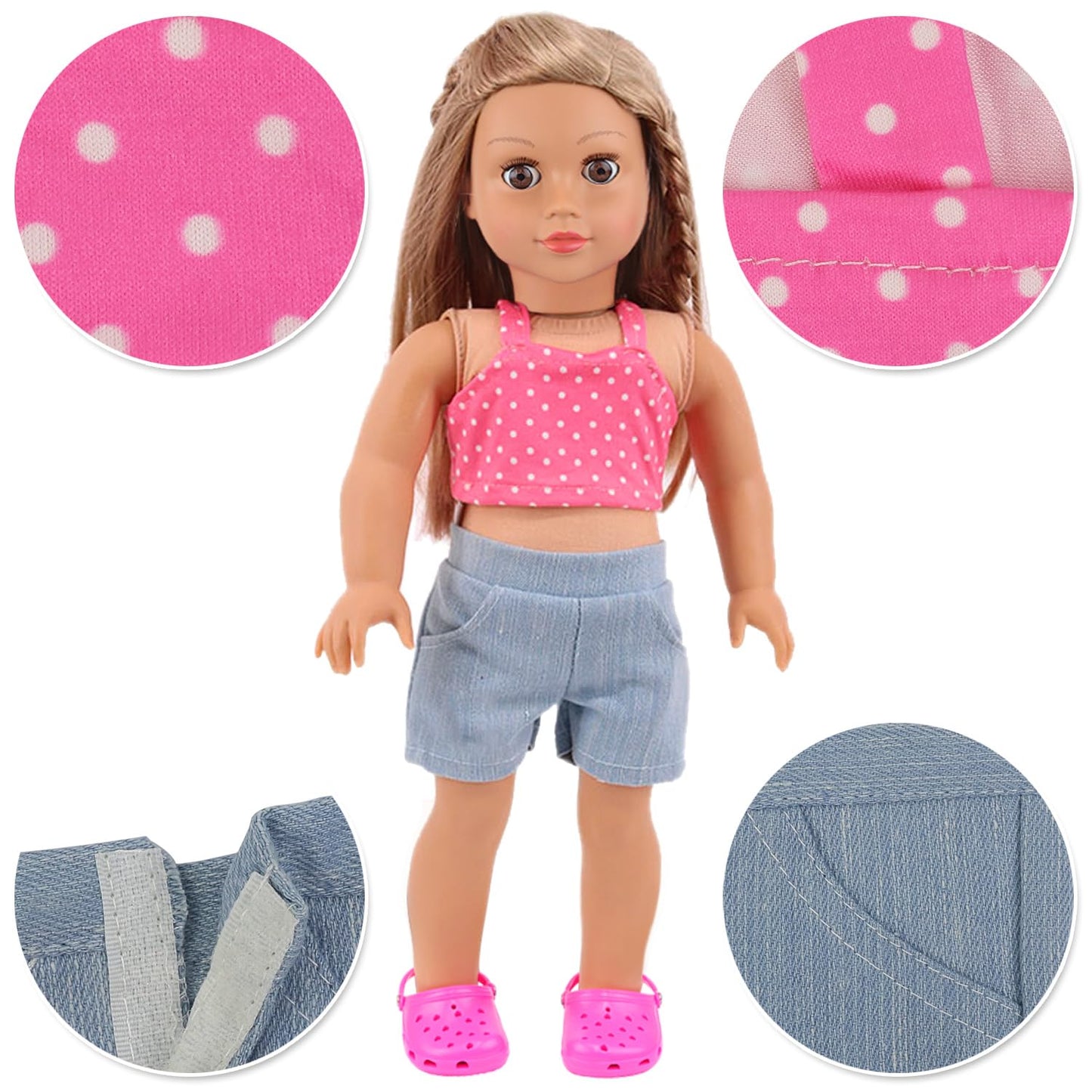 Ecore Fun 10 Sets American 18-Inch Doll Clothes – 18 Outfits for 18-Inch Dolls