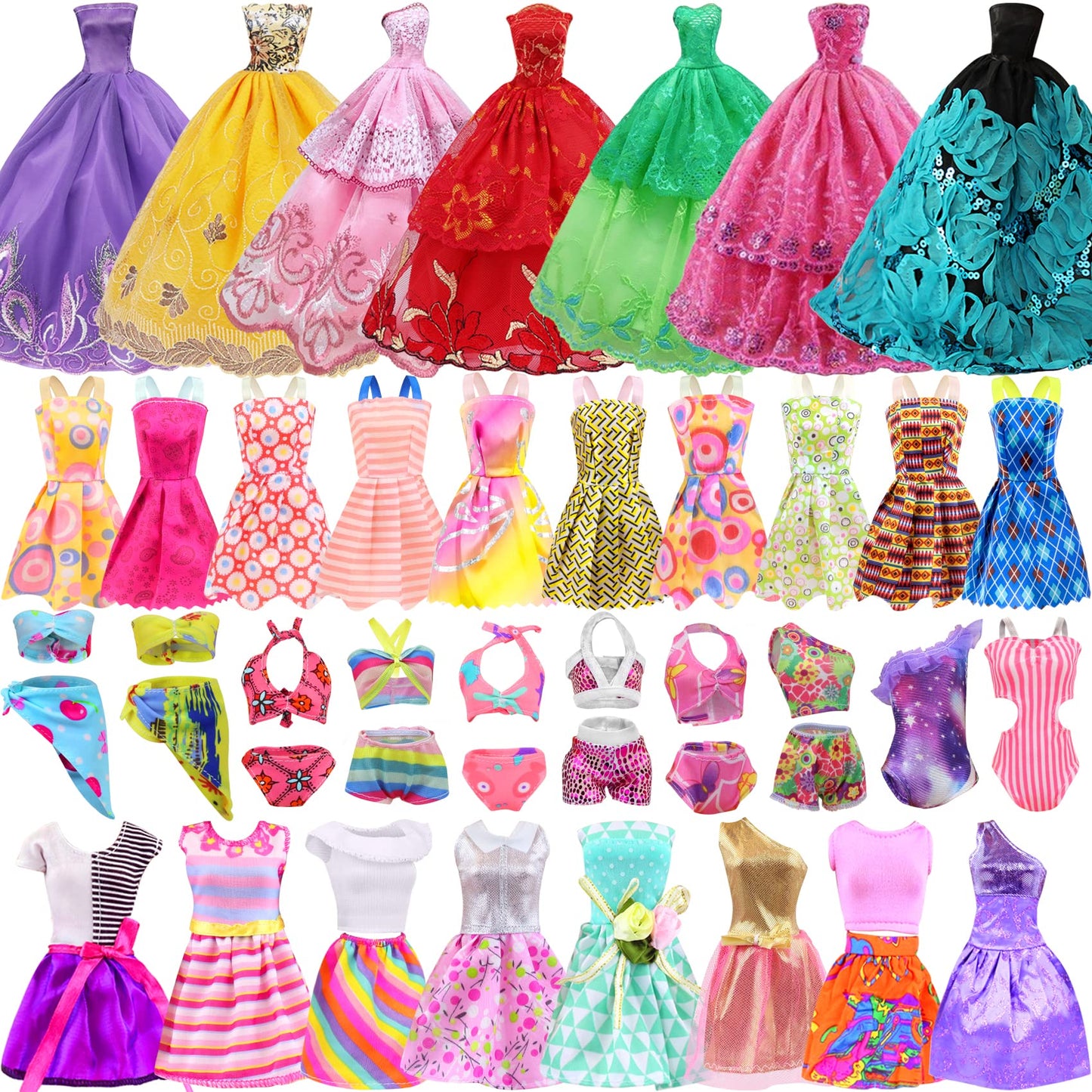 Ecore Fun Fashion Doll Closet Wardrobe – 102-Piece Outfit & Accessory Set for 11.5-Inch Dolls