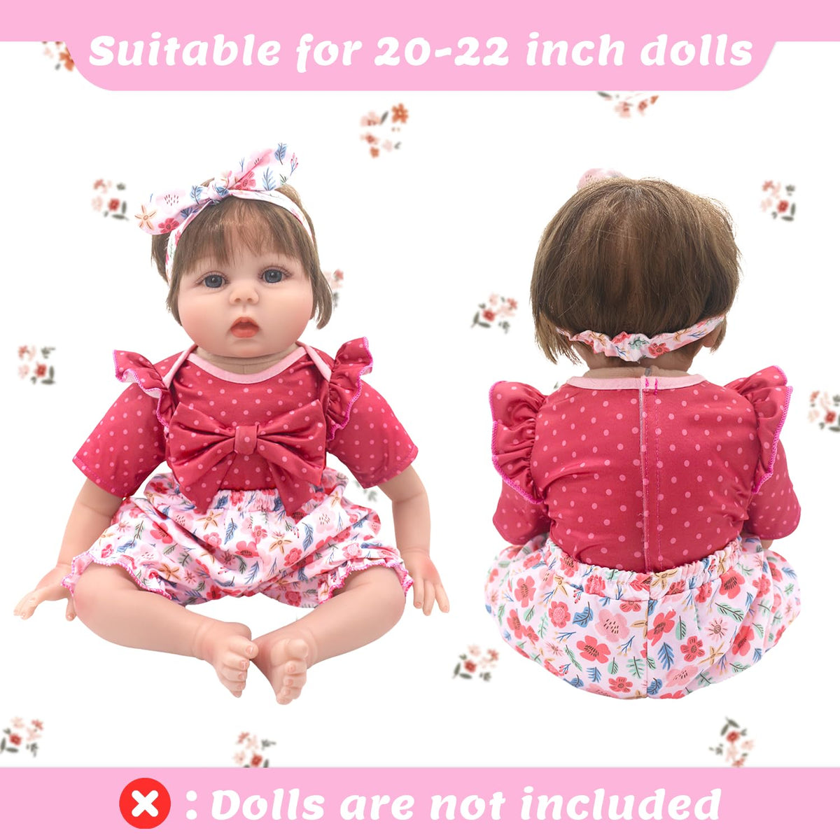 ECORELF Reborn Doll Clothes for 20-22 Inch Dolls – 7-Piece, 2-Set Outfit Collection