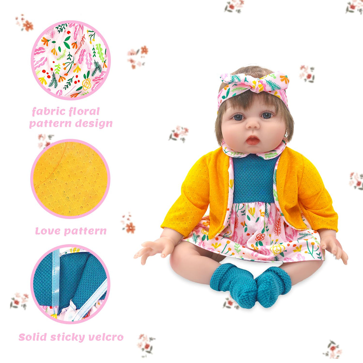 ECORELF Reborn Doll Clothes for 20-22 Inch Dolls – 7-Piece, 2-Set Outfit Collection