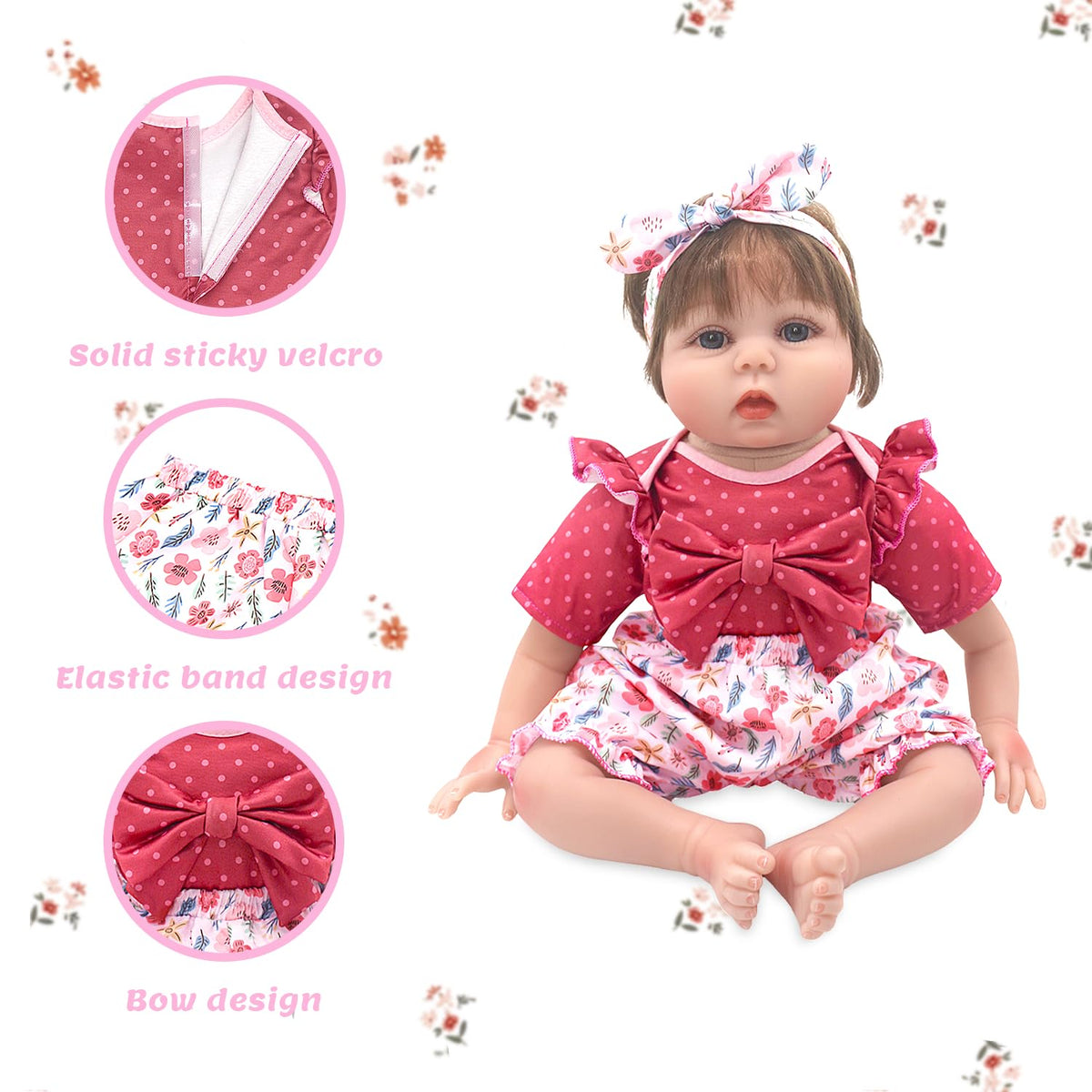 ECORELF Reborn Doll Clothes for 20-22 Inch Dolls – 7-Piece, 2-Set Outfit Collection