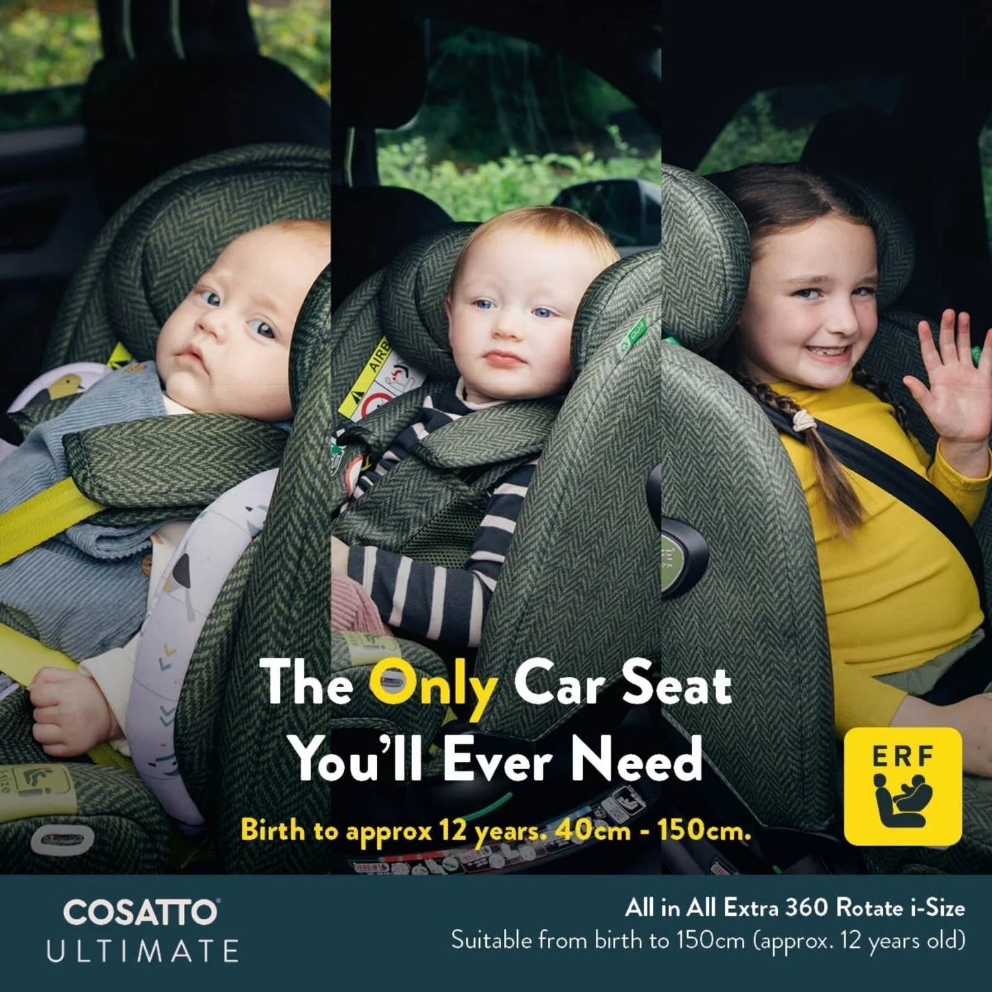 Cosatto All in All Extra i-Size 360 Car Seat - Silhouette