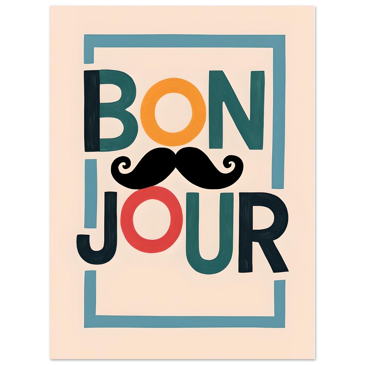 Bonjour Wall Art – French Café Poster
