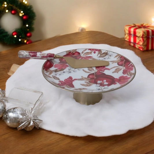 20CM CAKE STAND WITH KNIFE