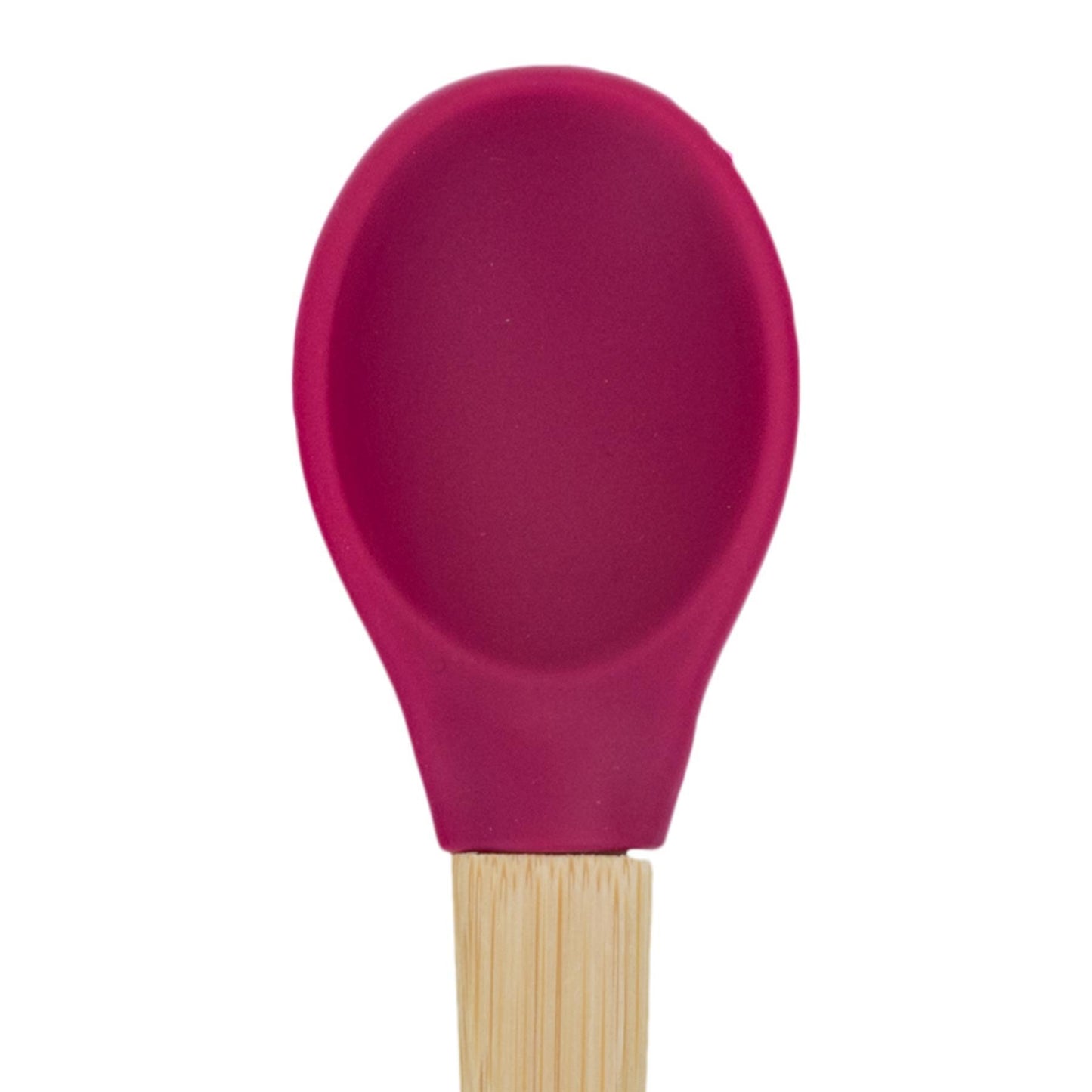 Soft Tip Bamboo Spoon - Silicone Tip