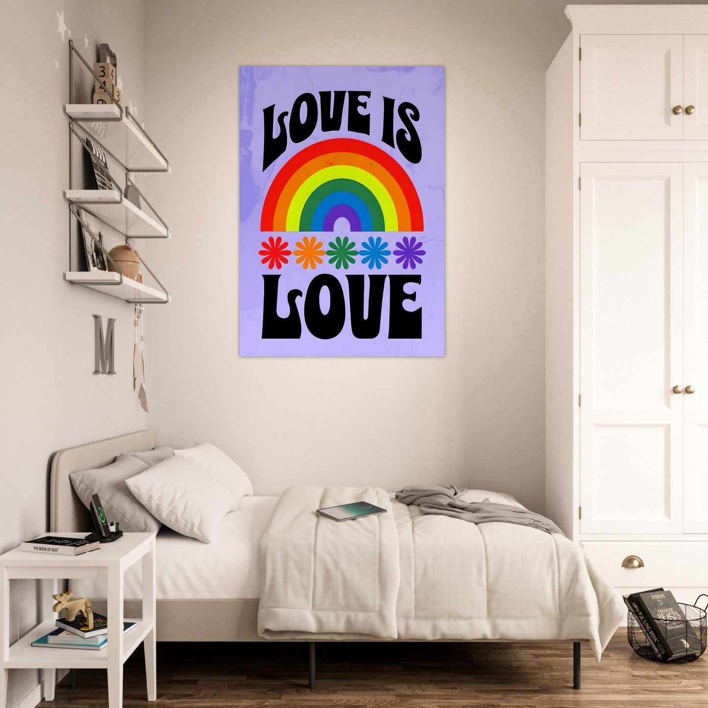 Love Is Love Wall Art – Retro Pride Poster