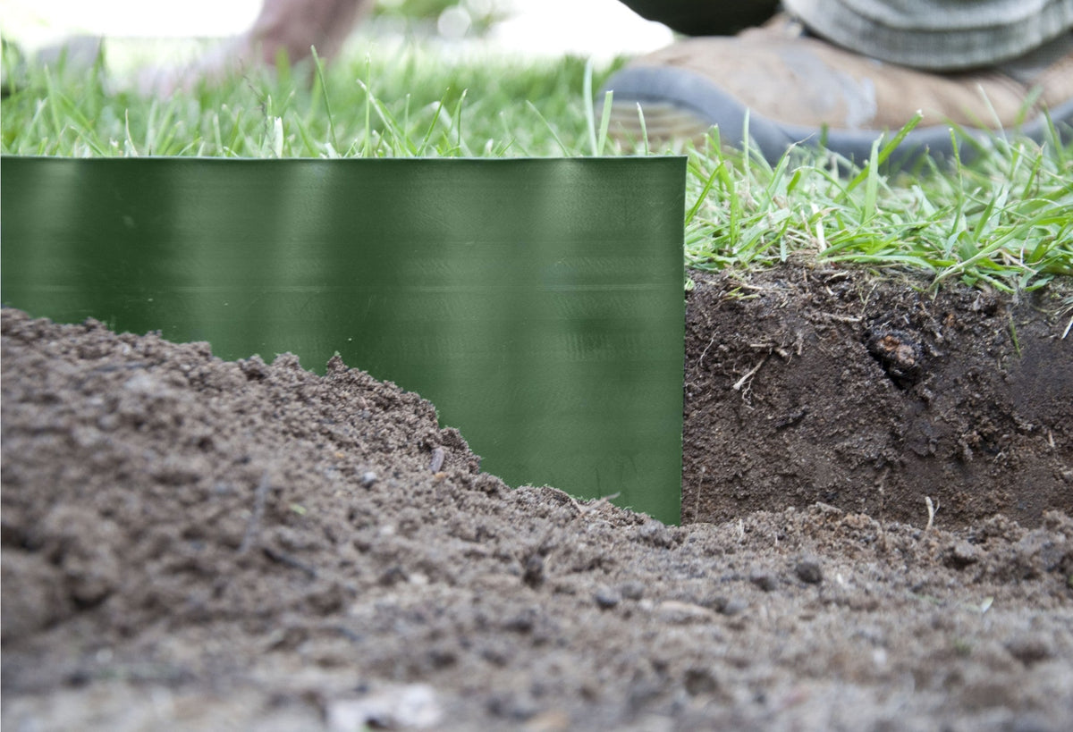 Wavy Plastic Garden Lawn Edging, H=25CM, L=9M, Green