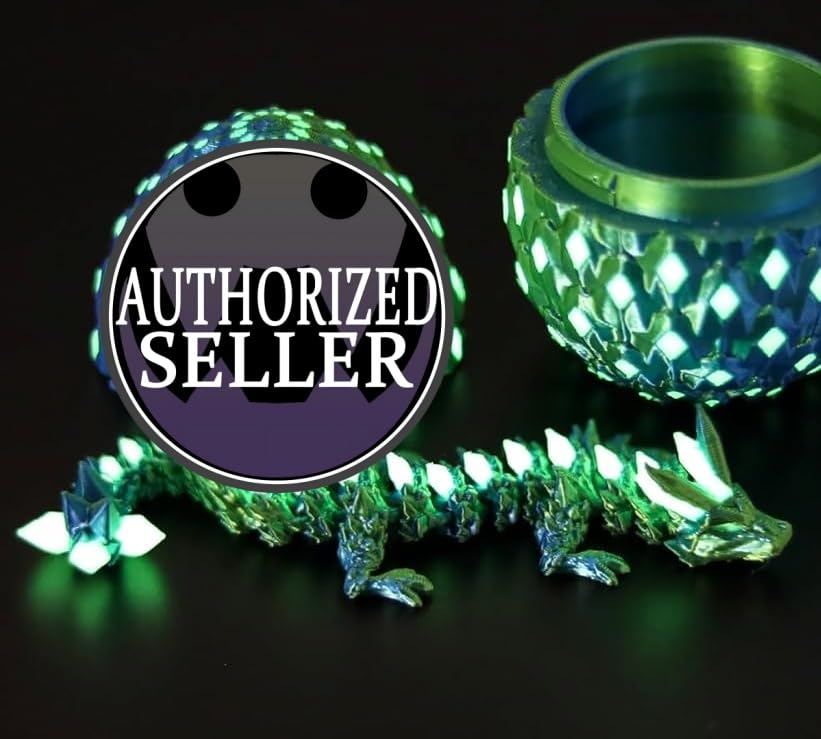 EDGRYJK 4 Pcs 3D Printed Dragon Eggs Glow in the Dark – Fidget Toys for Kids