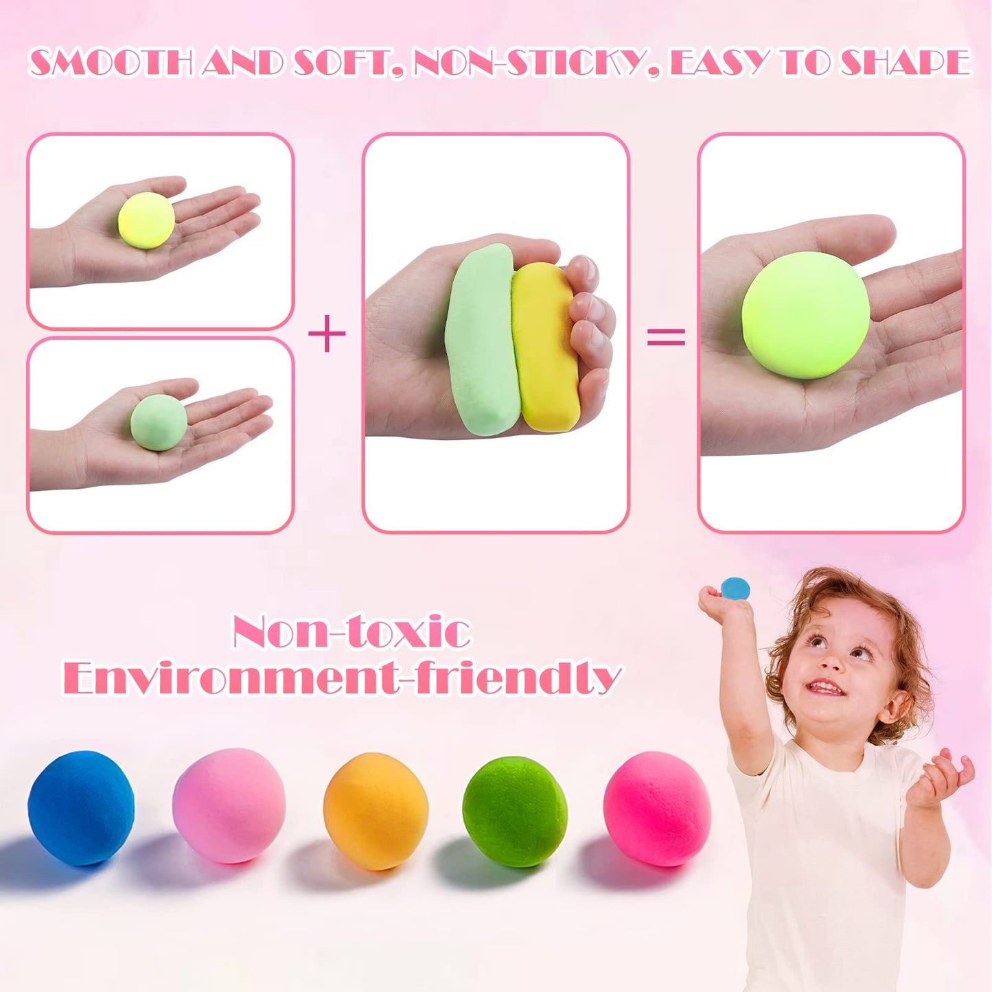 EDIFON Magic Modeling Clay – 24 Colors with Sculpting Tools, Non-Toxic Air-Dry