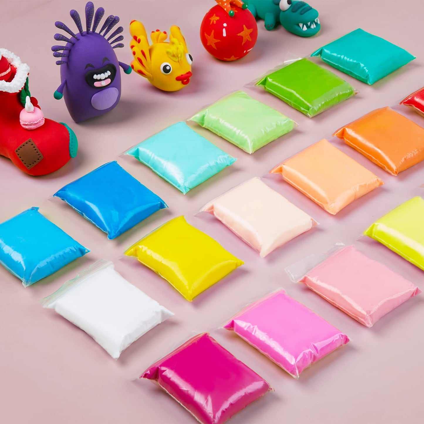 EDIFON Magic Modeling Clay – 24 Colors with Sculpting Tools, Non-Toxic Air-Dry