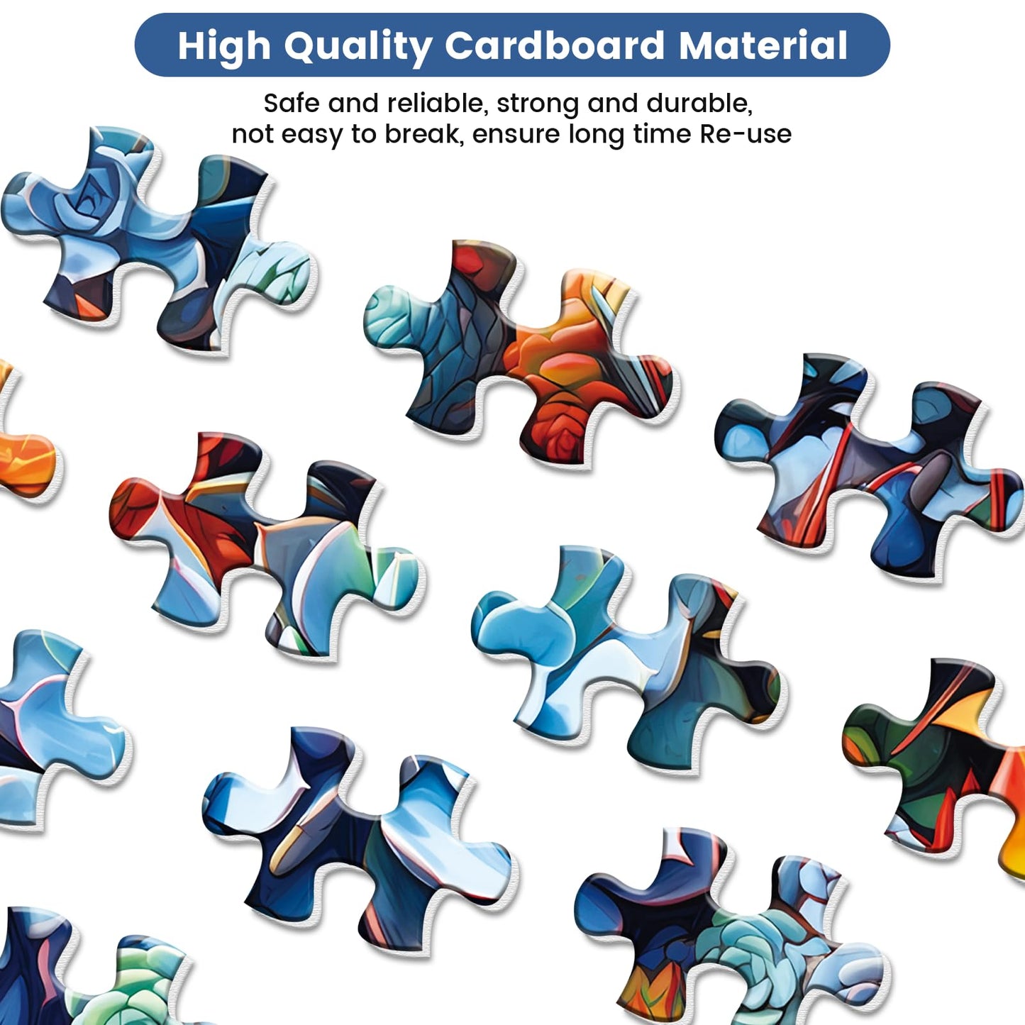 Edsjegn 500-Piece Succulent Puzzle – Recycled Cardboard Jigsaw, 20.5 x 15 in