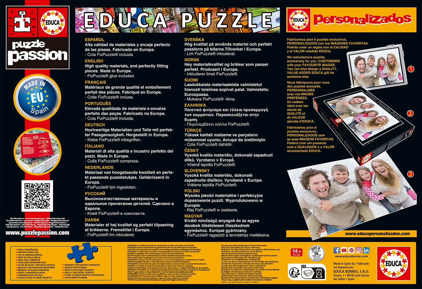 Educa Political World Map 1500-Piece Puzzle – Glue Included | 33.5 x 23.5 in | Ages 12+