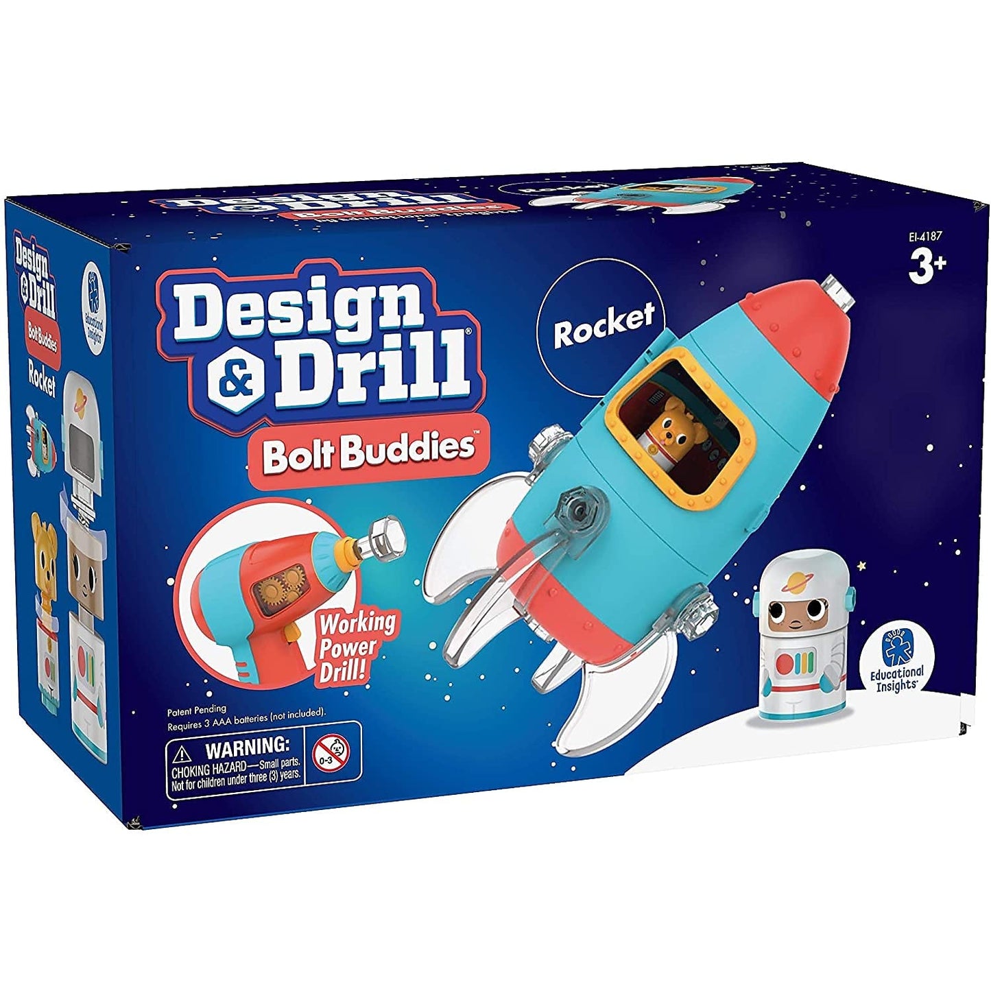 Educational Insights Bolt Buddies Rocket Design & Drill Take-Apart Toy