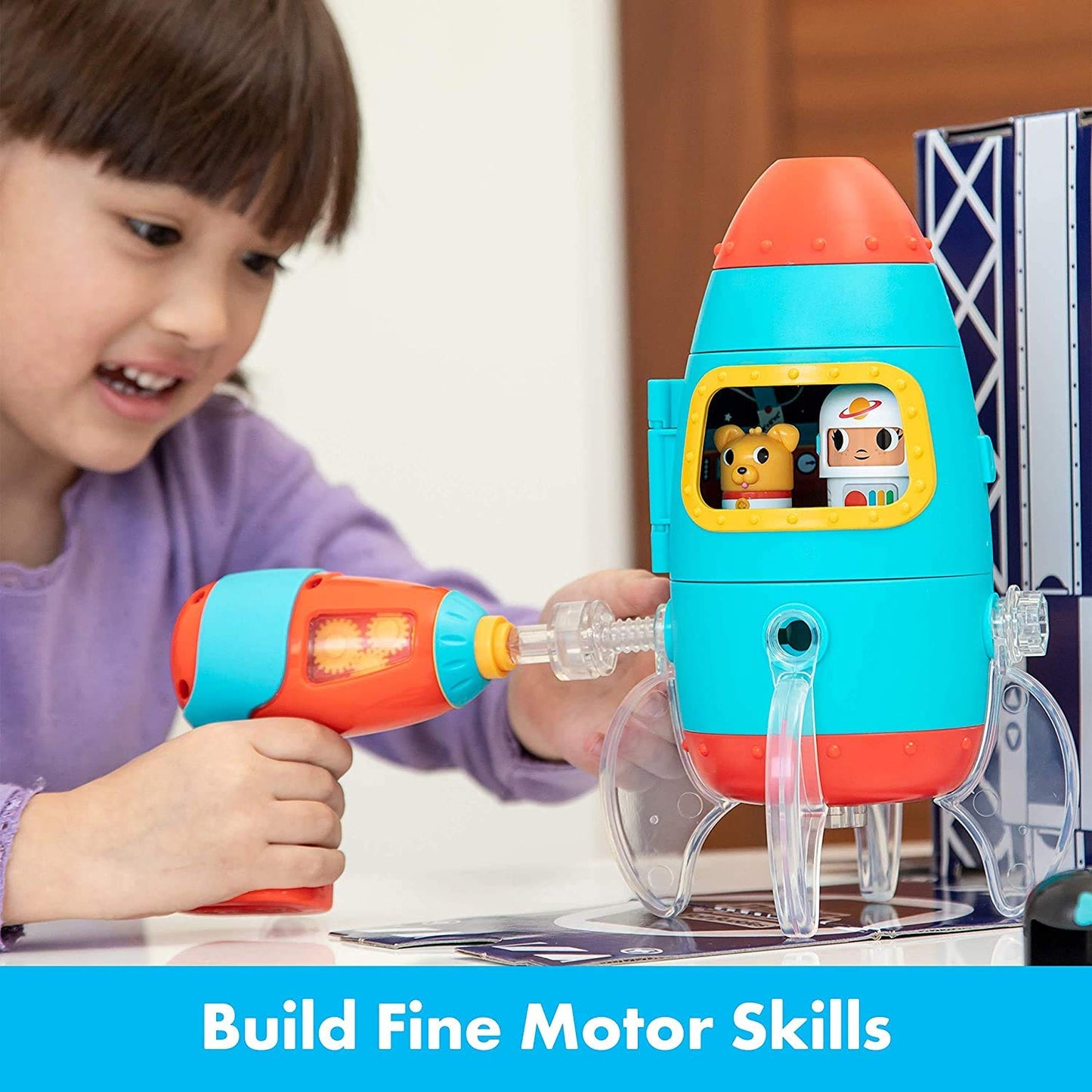 Educational Insights Bolt Buddies Rocket Design & Drill Take-Apart Toy