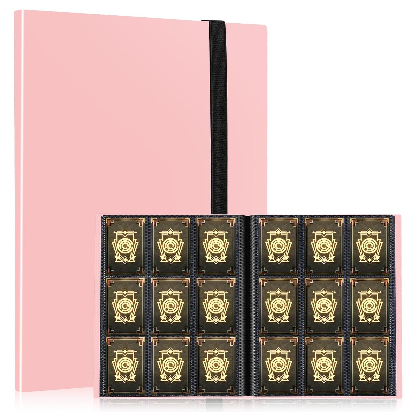 EDUDIIU 9-Pocket Card Binder Pink – Premium Side-Loading Card Holder