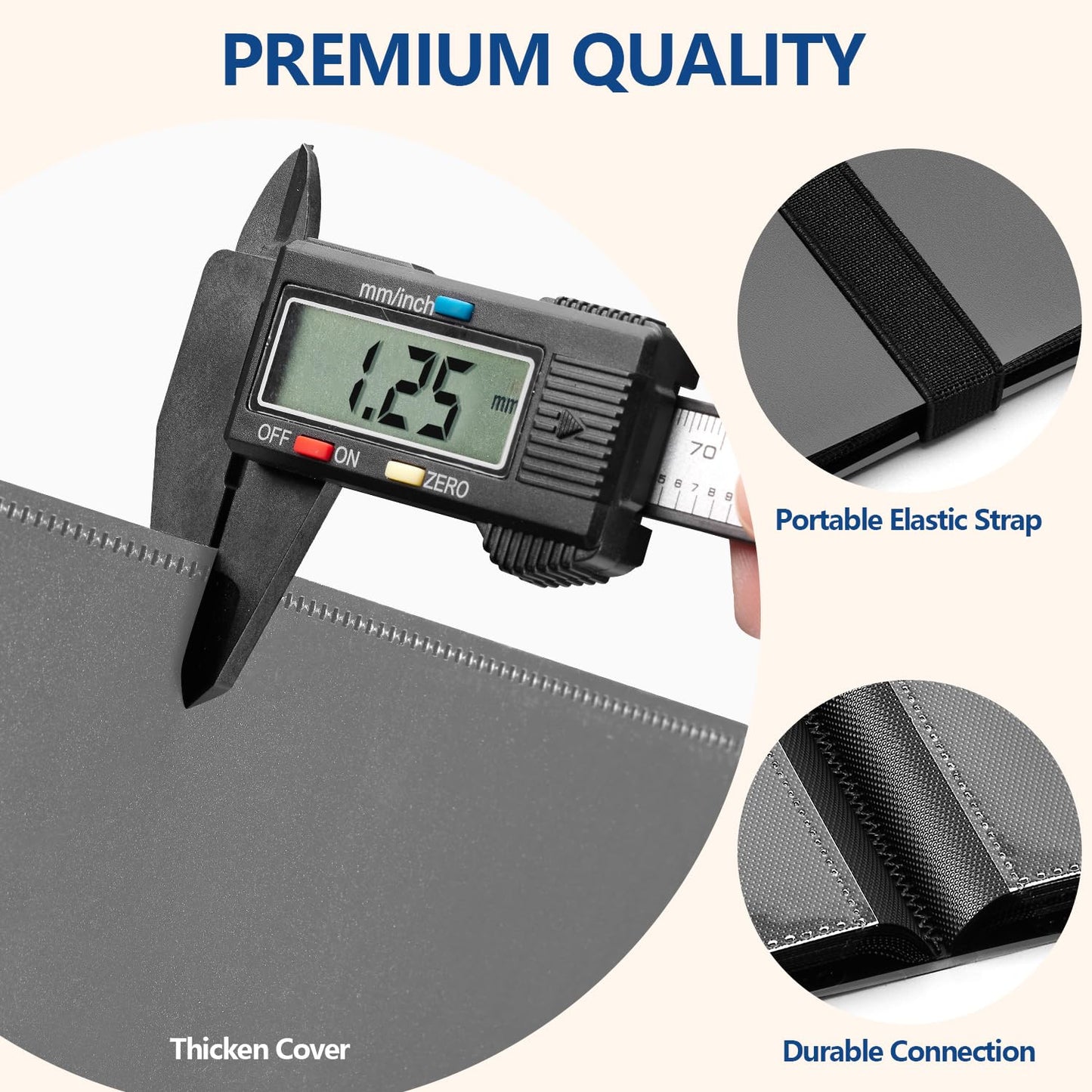 EDUDIIU 9-Pocket Trading Card Binder – Premium Side-Loading Album, 360 Card Capacity, Grey