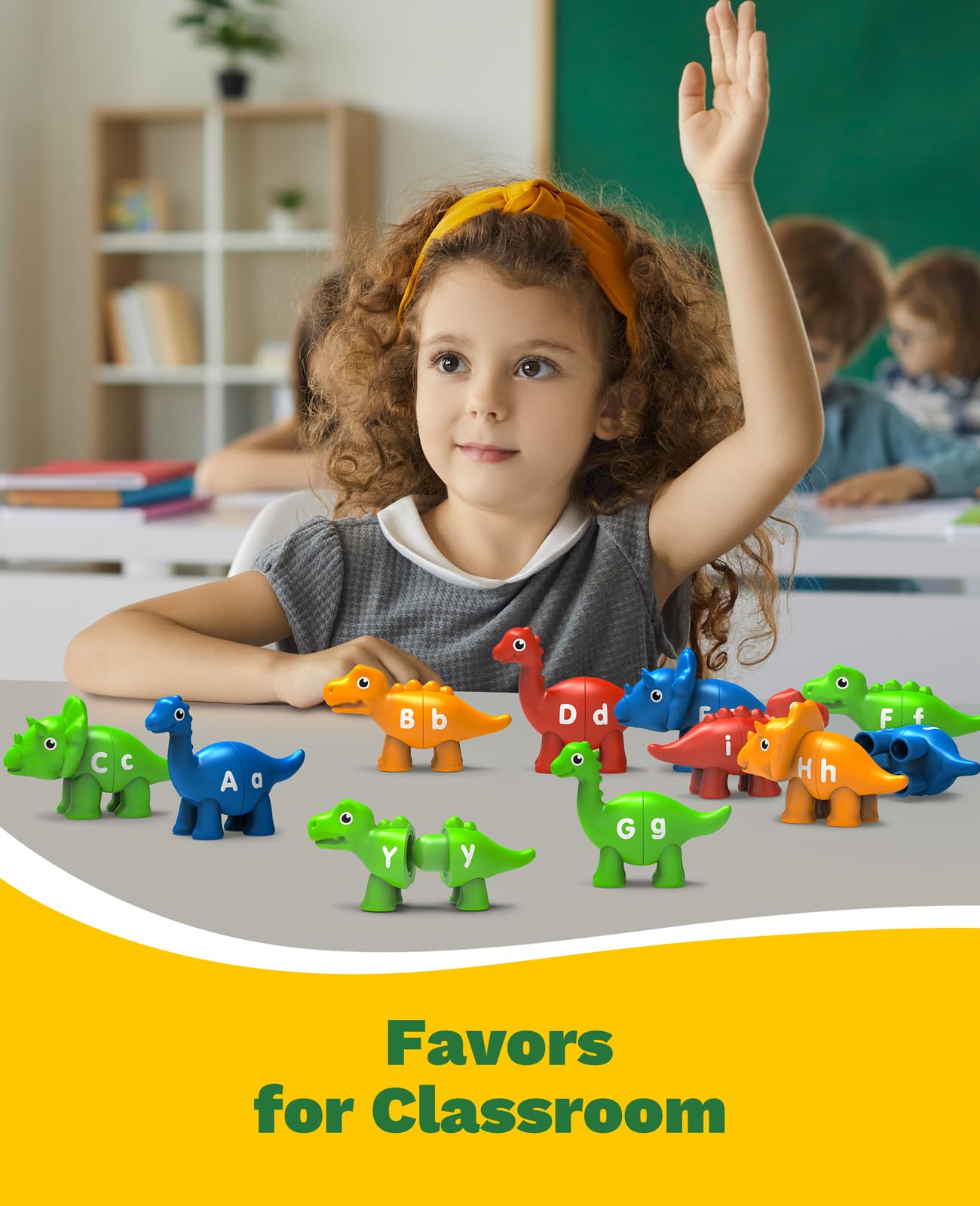 Edumoteso 26PCS Dinosaur Alphabet Learning Toys – Montessori ABC Matching for 18M+ | Fine Motor & Letter Recognition