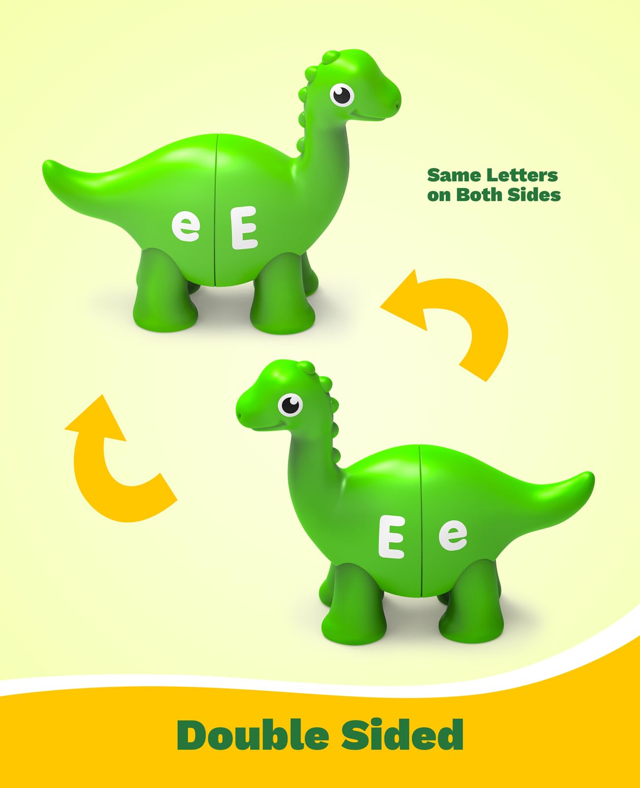 Edumoteso 26PCS Dinosaur Alphabet Learning Toys – Montessori ABC Matching for 18M+ | Fine Motor & Letter Recognition