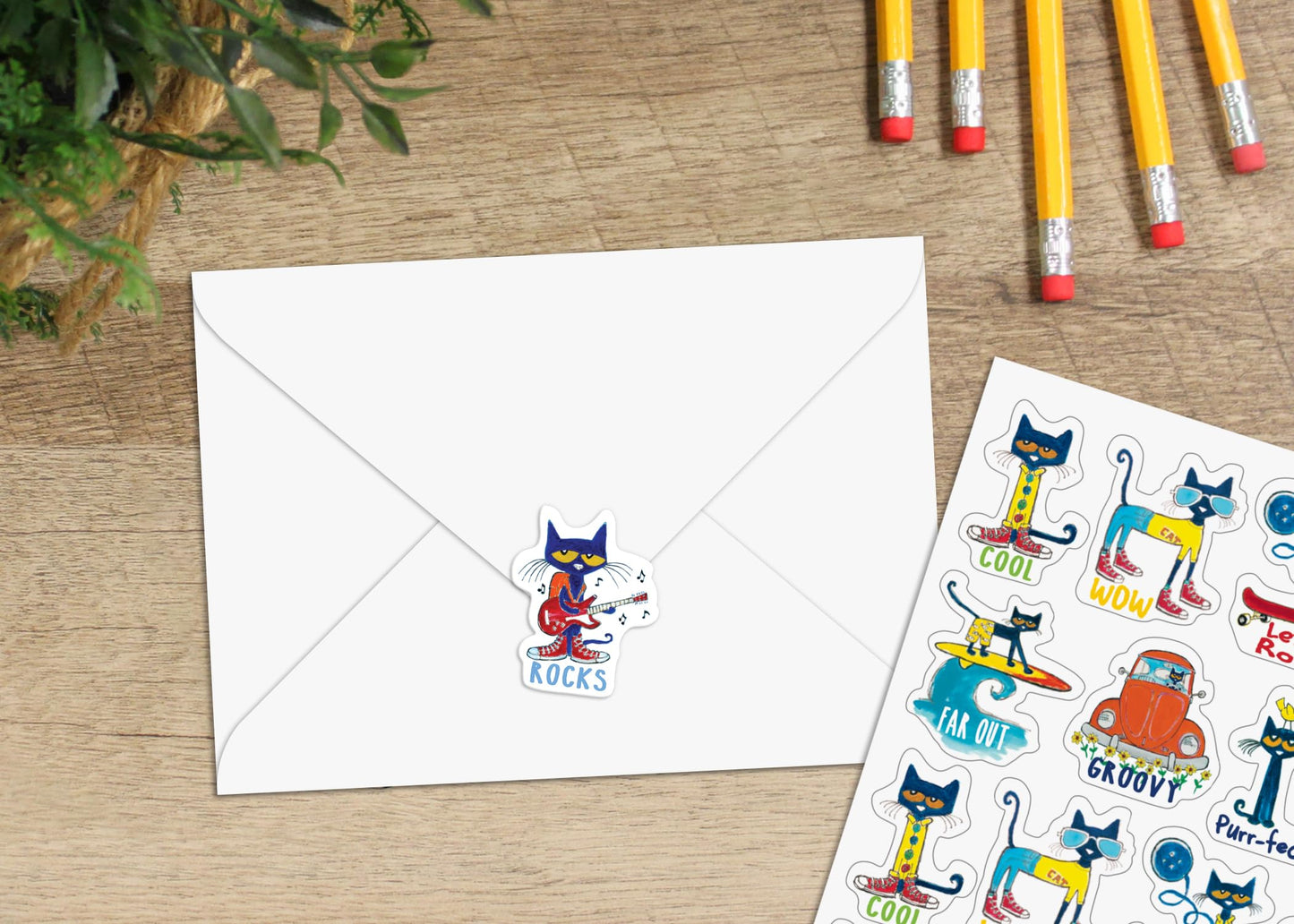 Edupress Pete the Cat Stickers EP63935 – 96-Count, Acid-Free Classroom Rewards & Decor