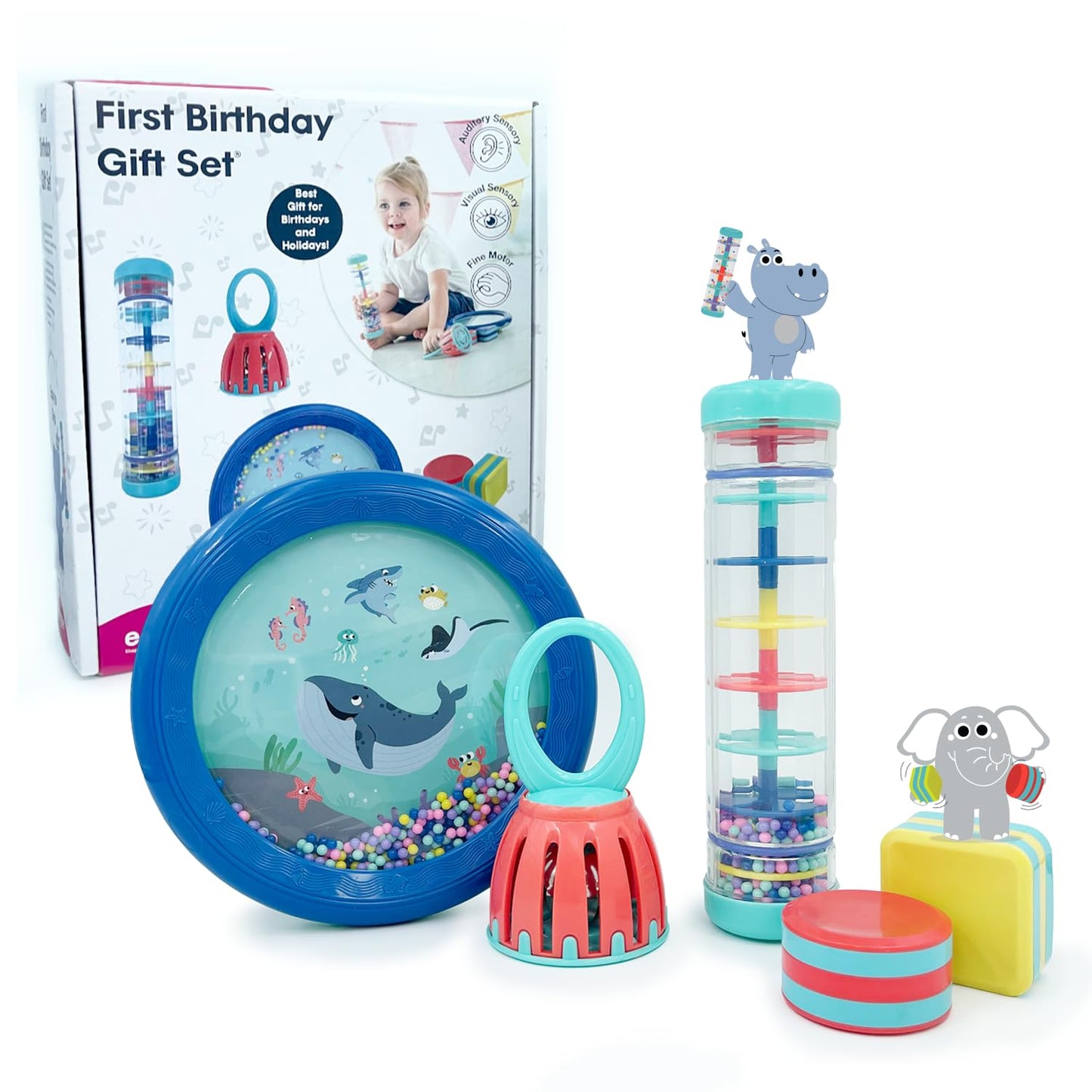 Edushape First Birthday Gift Set – Baby Musical Instruments & Toddler Music Toys