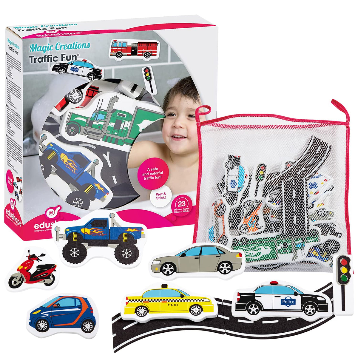 Edushape Magic Creations Bath Play Set – Traffic Fun