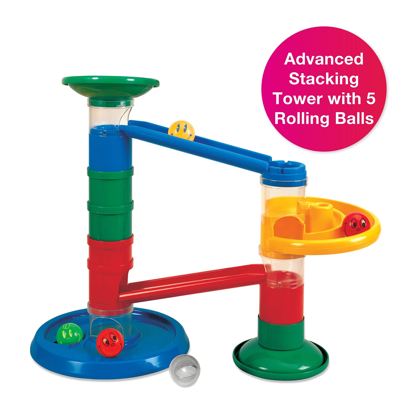 Edushape Rollipop Advanced Marble Runs – 20-Piece Safe Marble Track for Babies