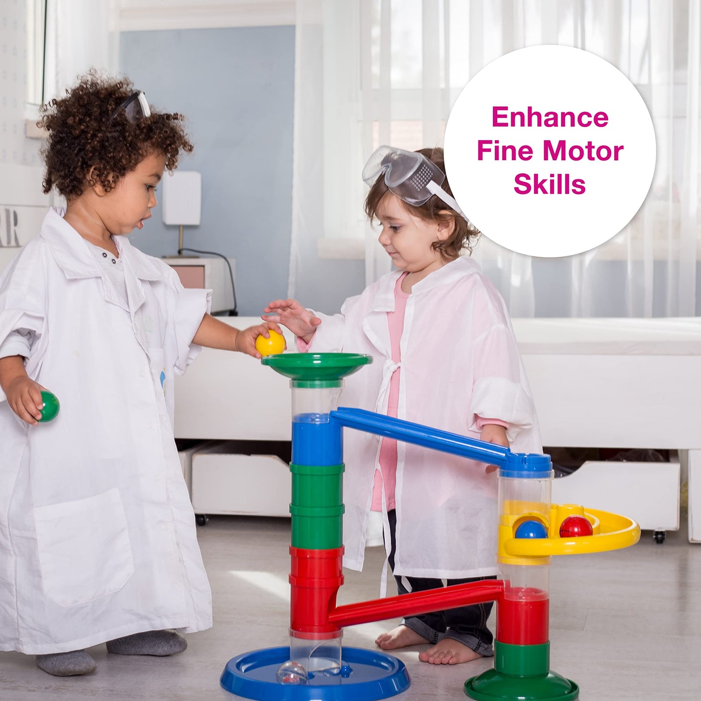 Edushape Rollipop Advanced Marble Runs – 20-Piece Safe Marble Track for Babies