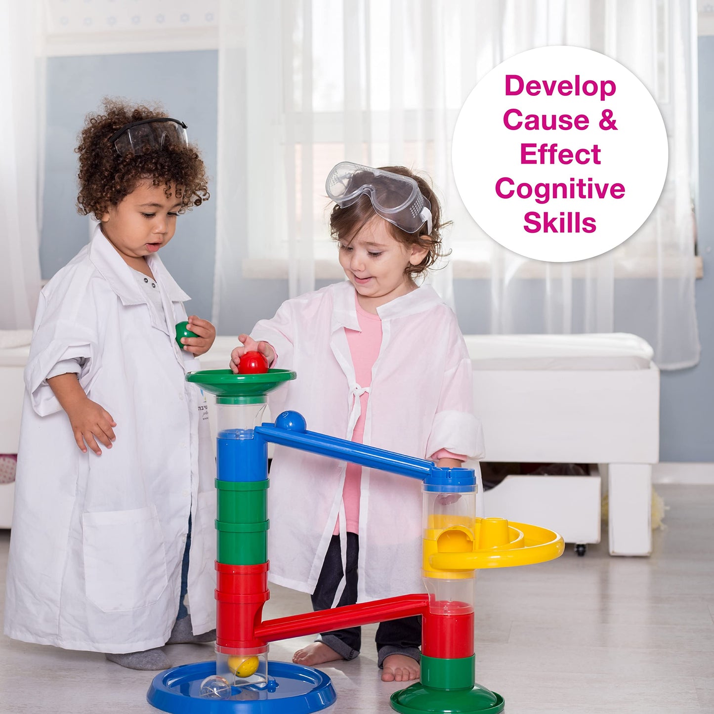 Edushape Rollipop Advanced Marble Runs – 20-Piece Safe Marble Track for Babies