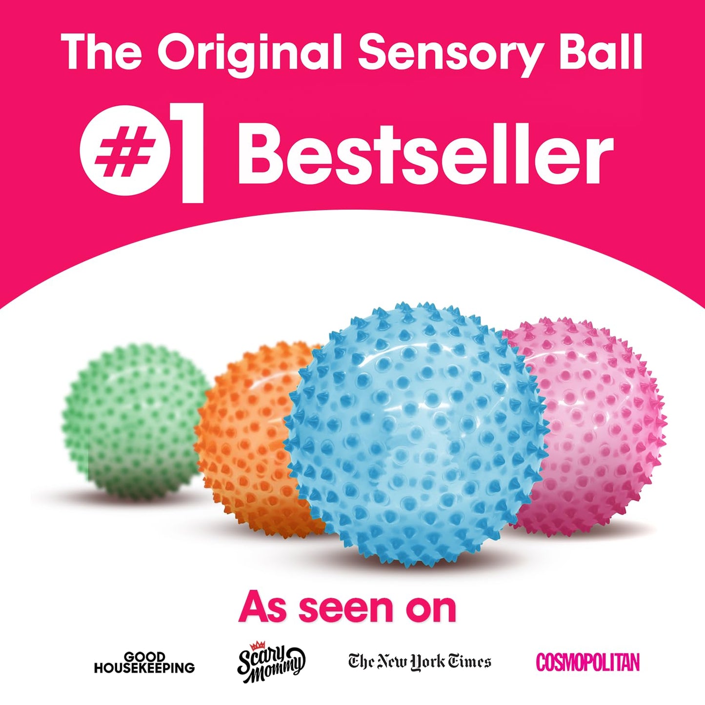 Edushape Sensory Ball for Baby – 7-Inch Transparent Ball to Support Motor Skills (Ages 6+)