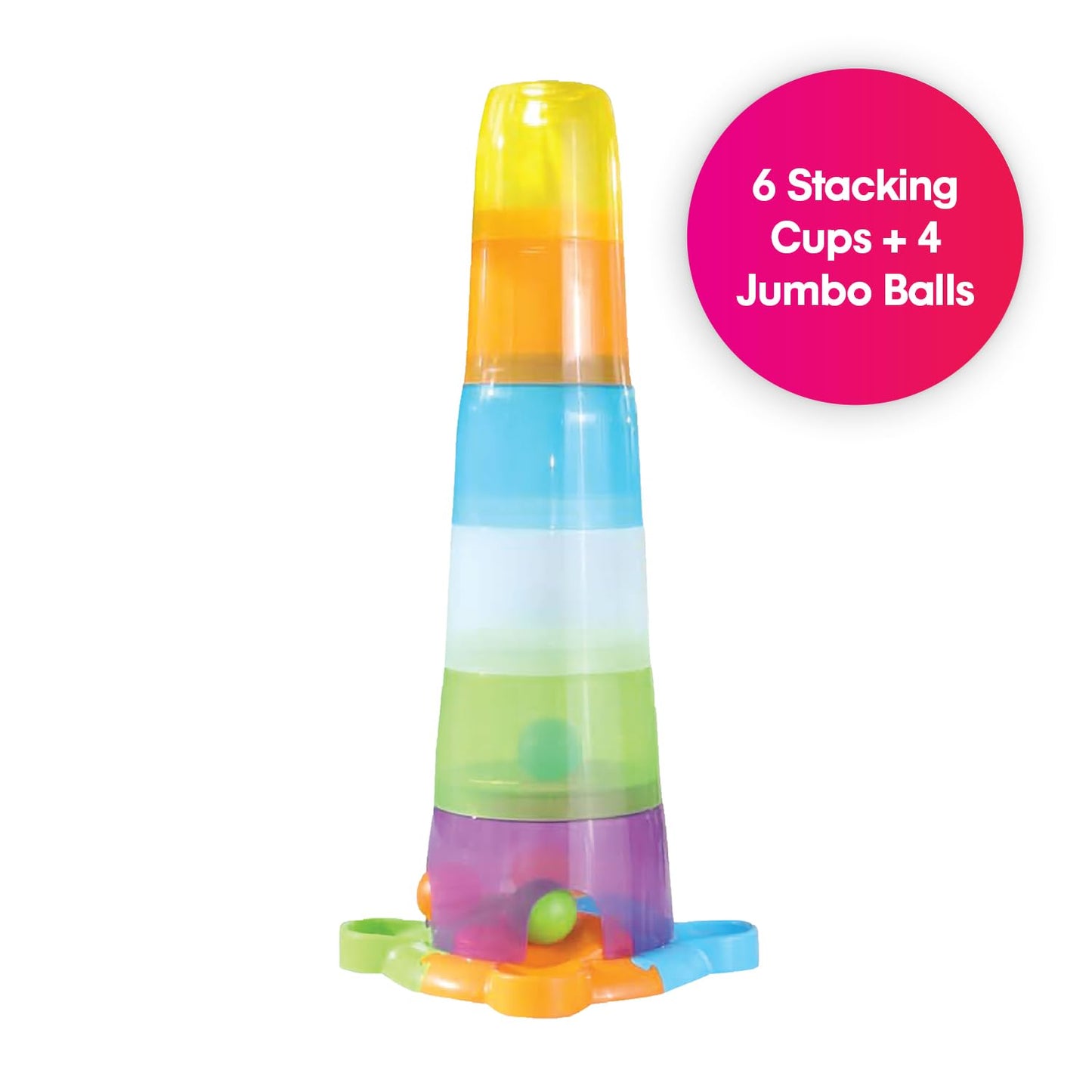 Edushape Stack & Drop Tower Multi – Colorful Learning Toy for Toddlers