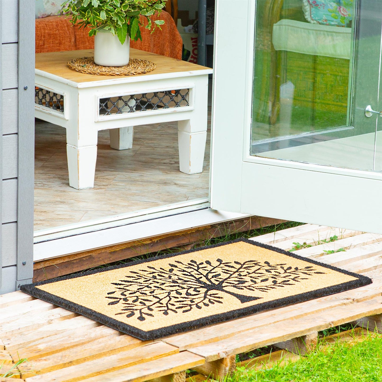 90cm x 60cm Tree of Life Coir Door Mat