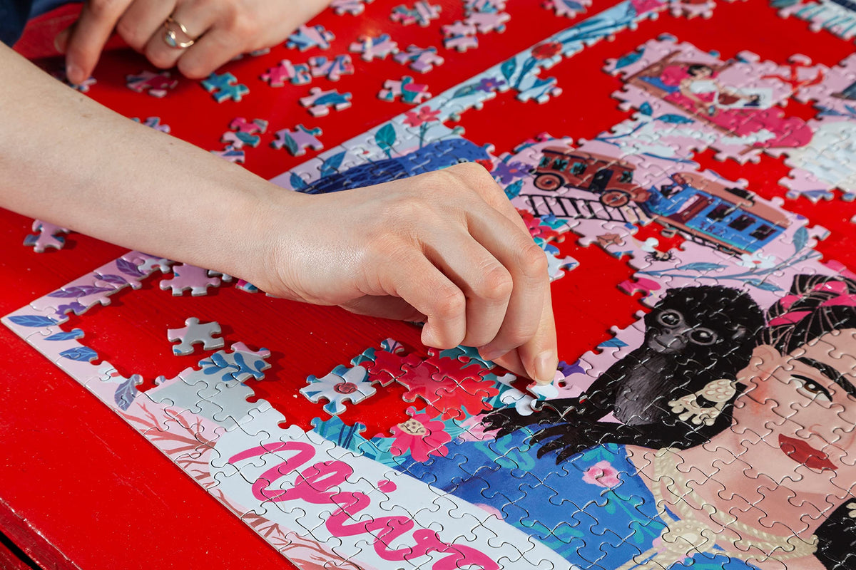 eeBoo Piece and Love Viva la Vida Frida Kahlo 1000 Piece Puzzle | Glossy, Sturdy Pieces