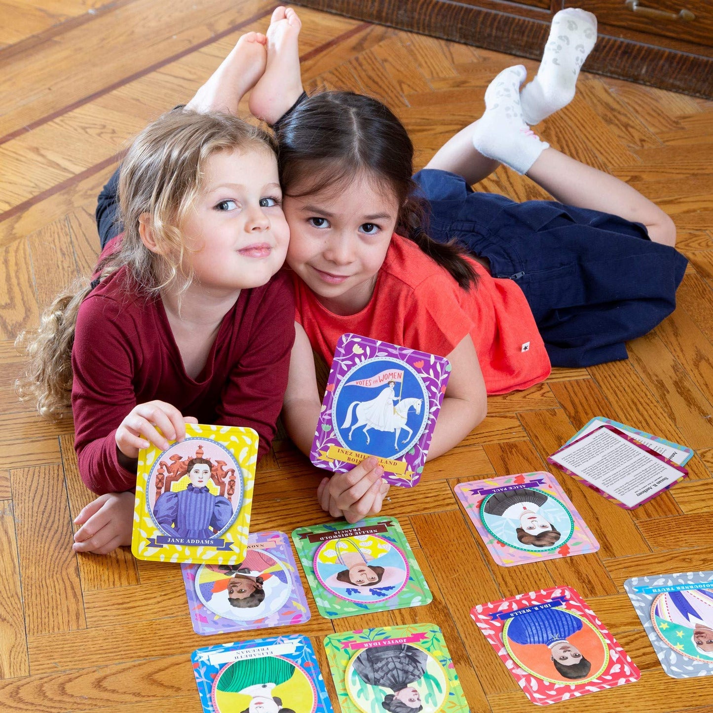 eeBoo Votes for Women Flash Cards – Suffrage Leaders, 45 Cards, 4.5 x 6 in, Ages 10+