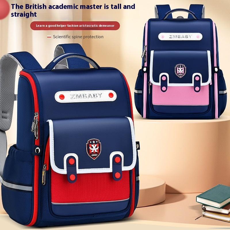 New Sesame Baby Primary School Schoolbag Grade 1-3-6 British Style Boys' Schoolbag Lightweight Girls Backpack