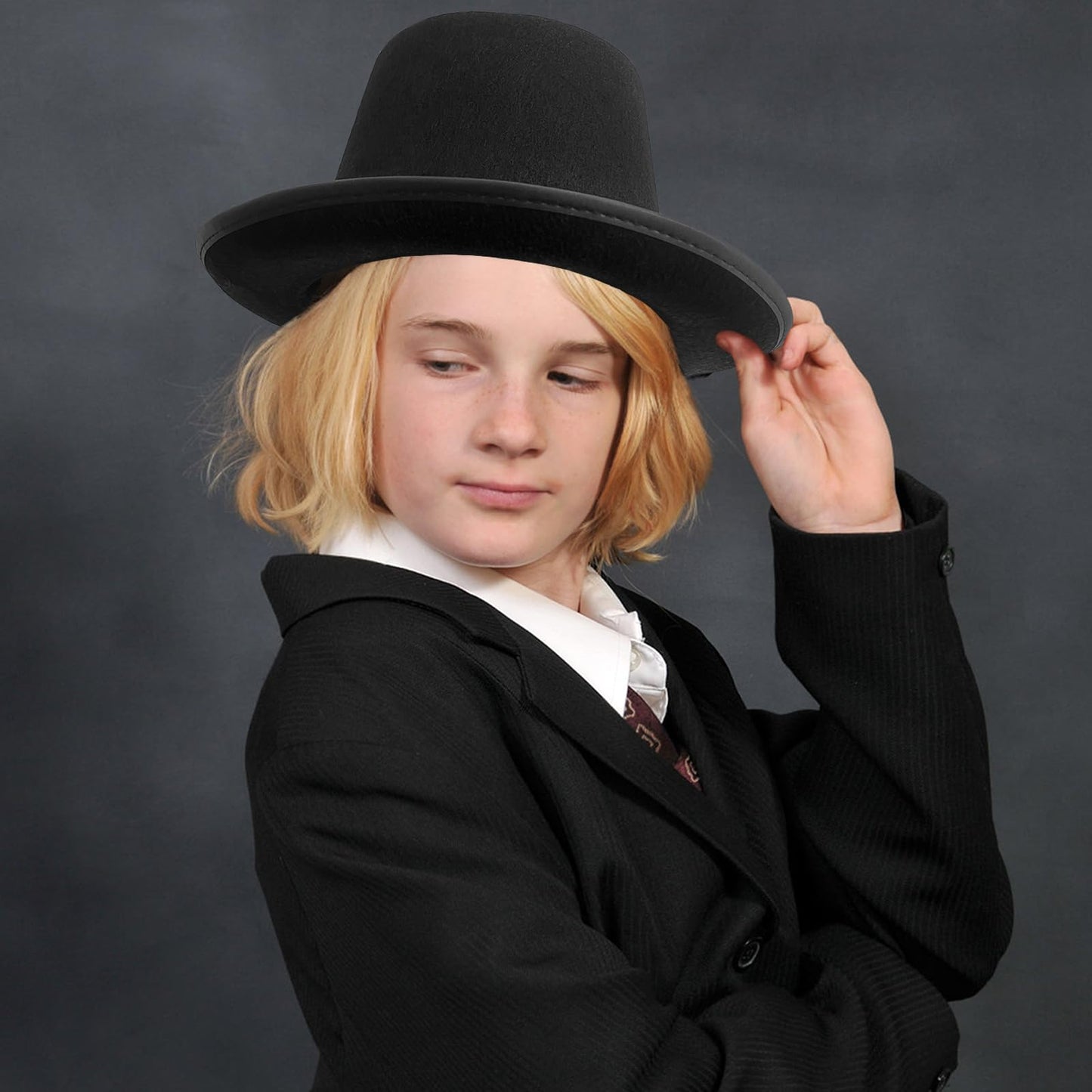 Eerrhhaq 3 Pack Black Felt Top Hats for Kids | Magician & Victorian Costume Hats