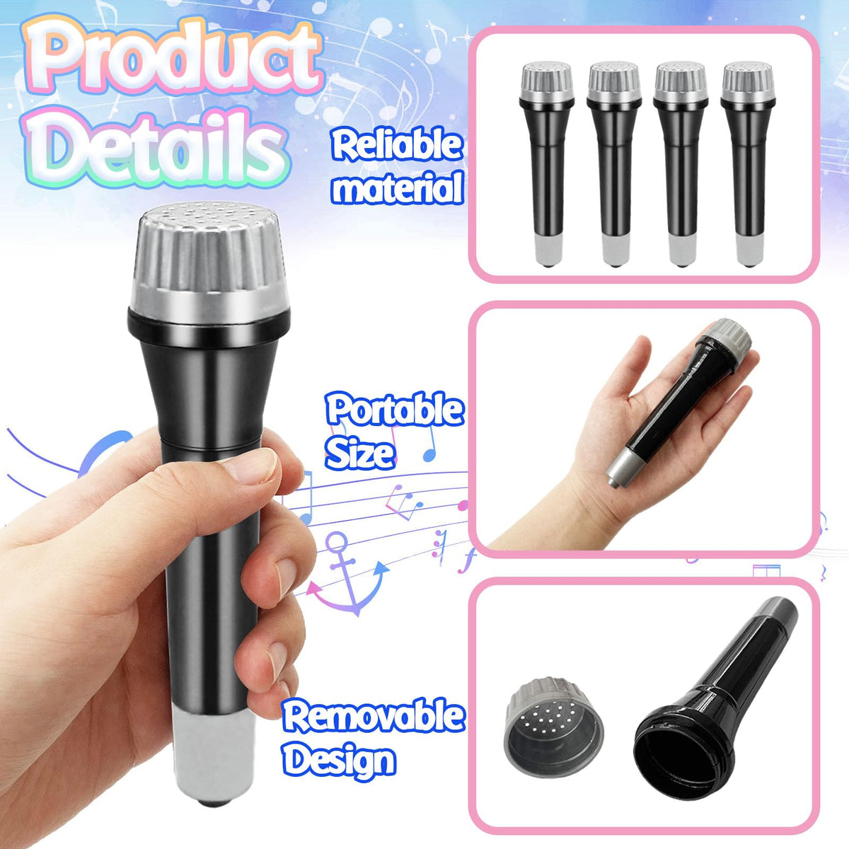 Eerrhhaq 16 Pack Fake Microphones – Durable Plastic Props for Kids’ Karaoke, Parties & Play