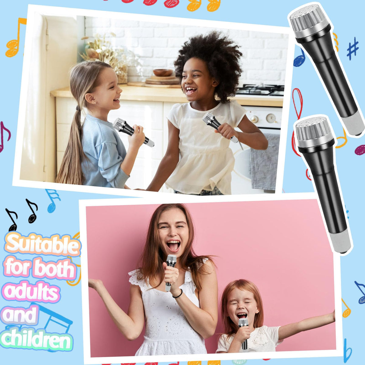 Eerrhhaq 16 Pack Fake Microphones – Durable Plastic Props for Kids’ Karaoke, Parties & Play