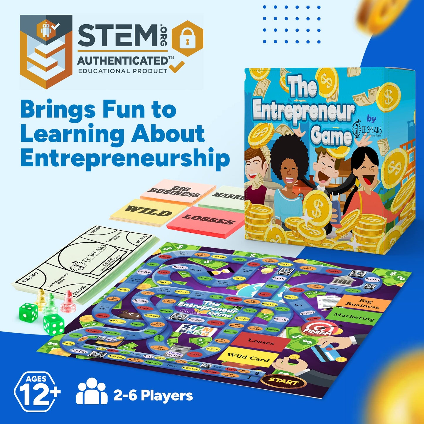 The Entrepreneur Game - STEM-Accredited Board Game for Money Management & Strategy | EESpeaks